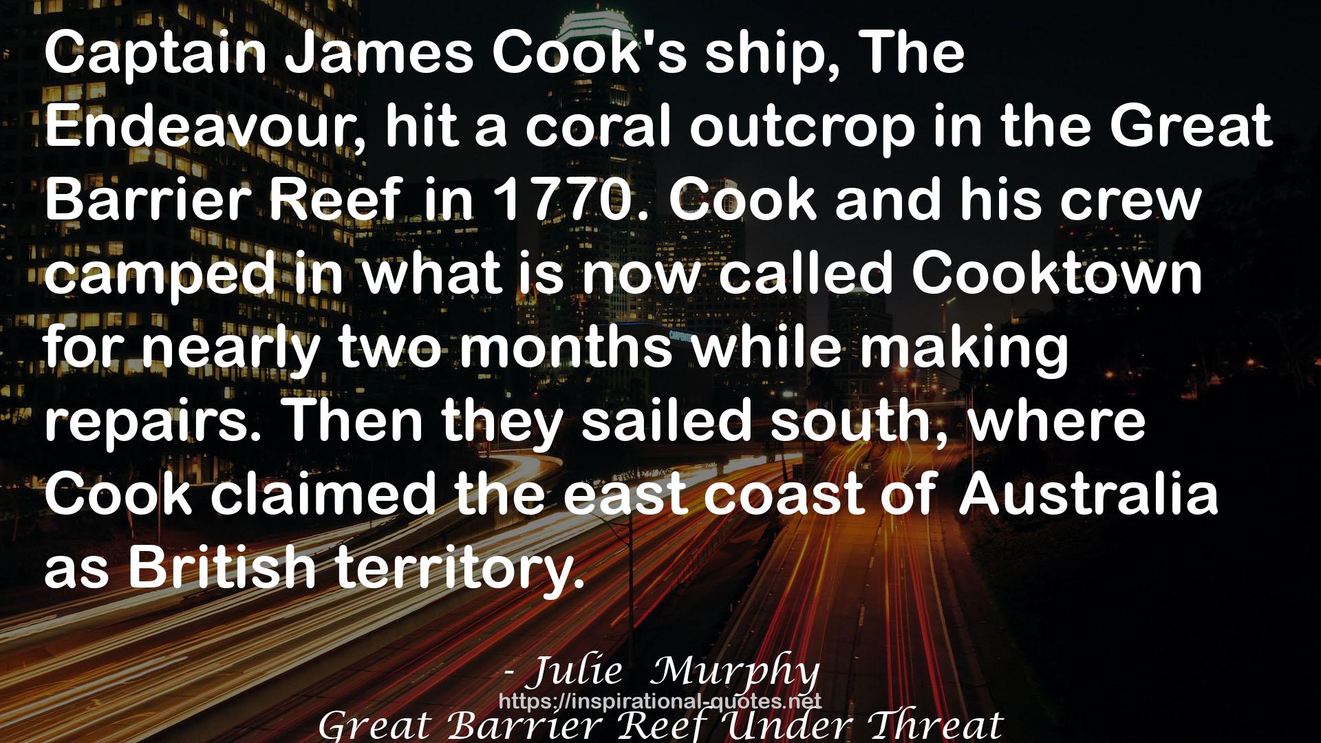 Great Barrier Reef Under Threat QUOTES