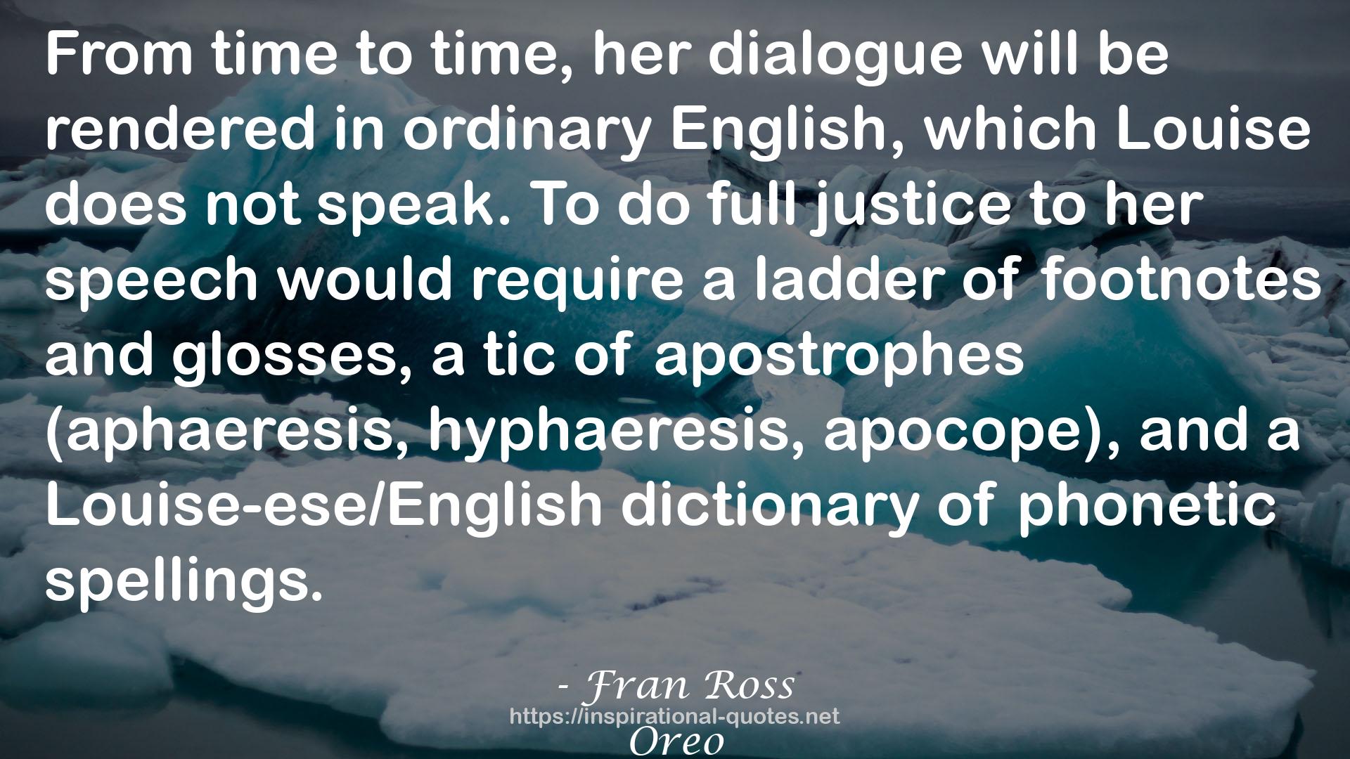 Fran Ross QUOTES