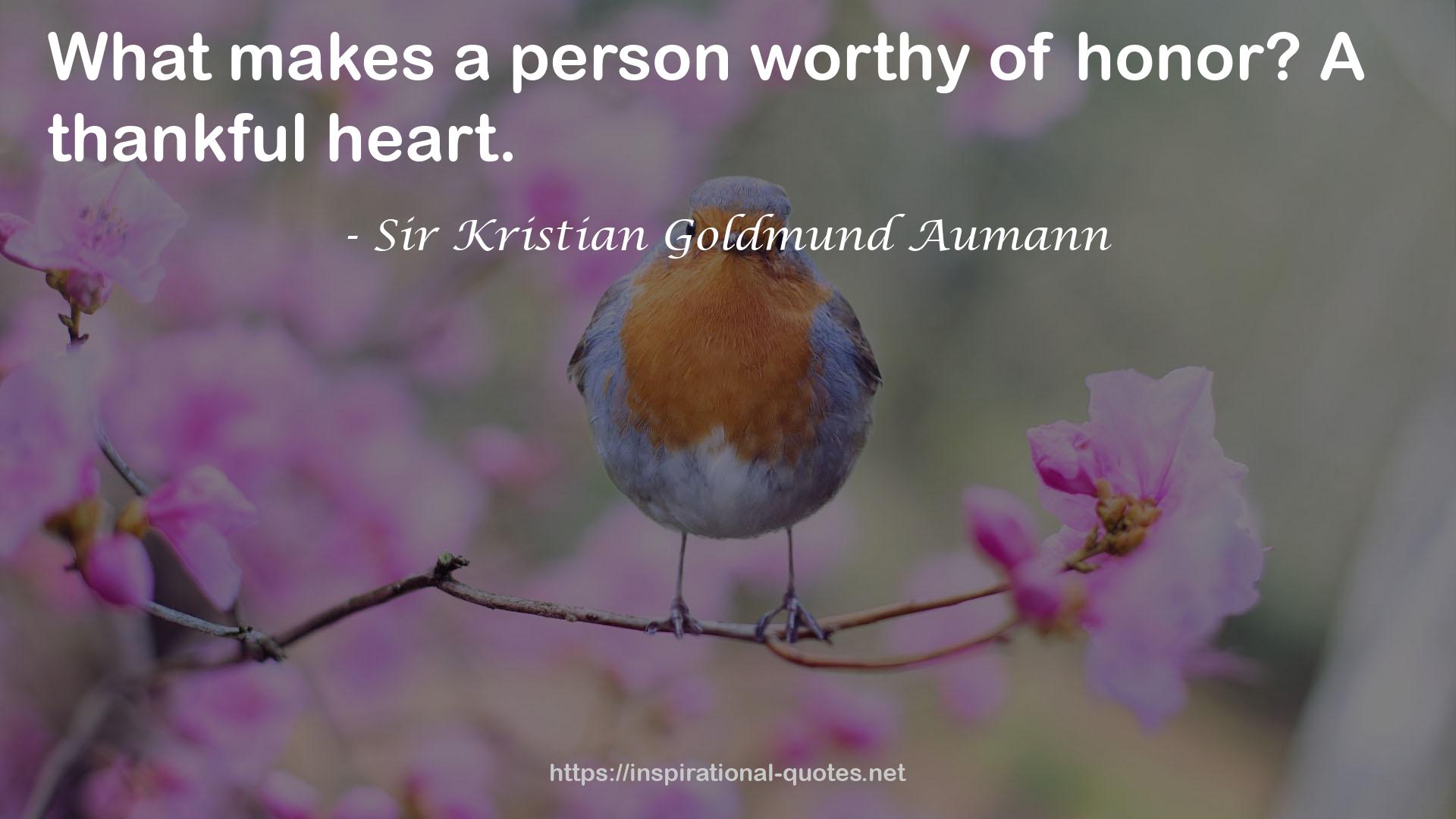 Sir Kristian Goldmund Aumann QUOTES