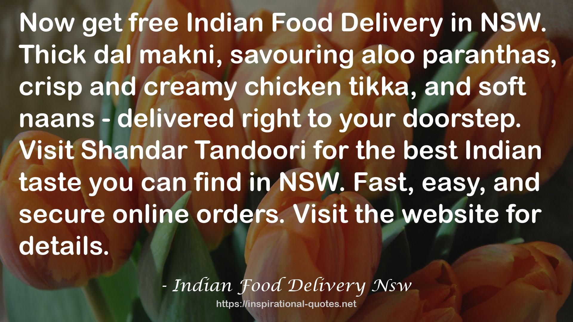 Indian Food Delivery Nsw QUOTES