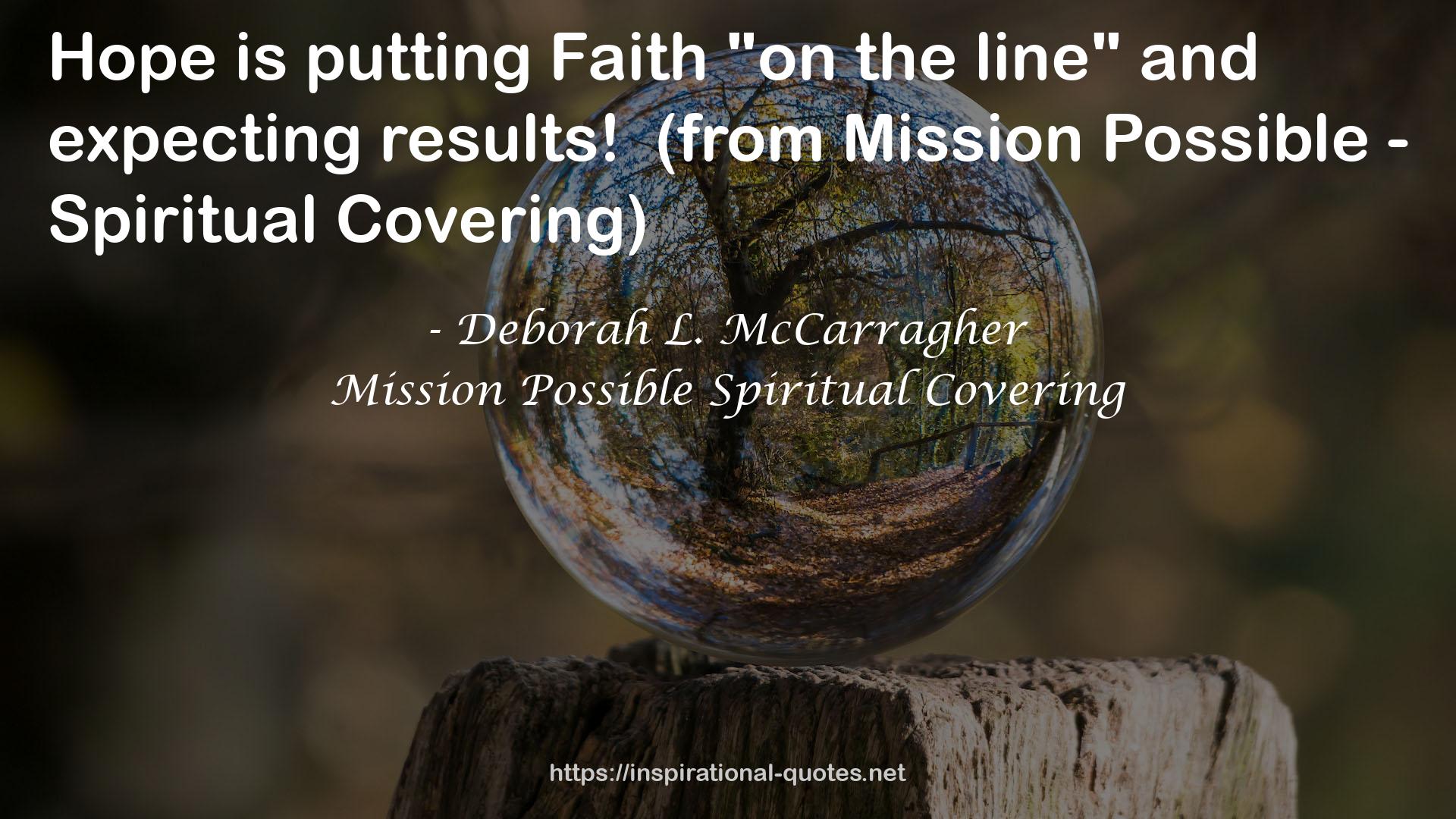 Mission Possible Spiritual Covering QUOTES