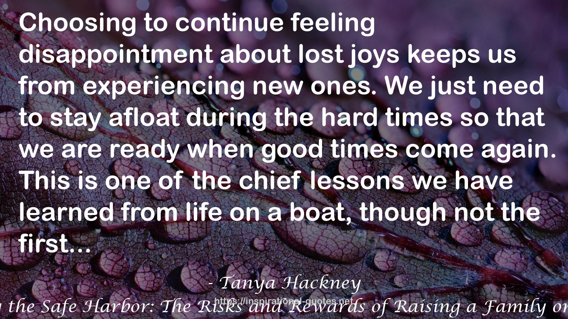 Leaving the Safe Harbor: The Risks and Rewards of Raising a Family on a Boat QUOTES