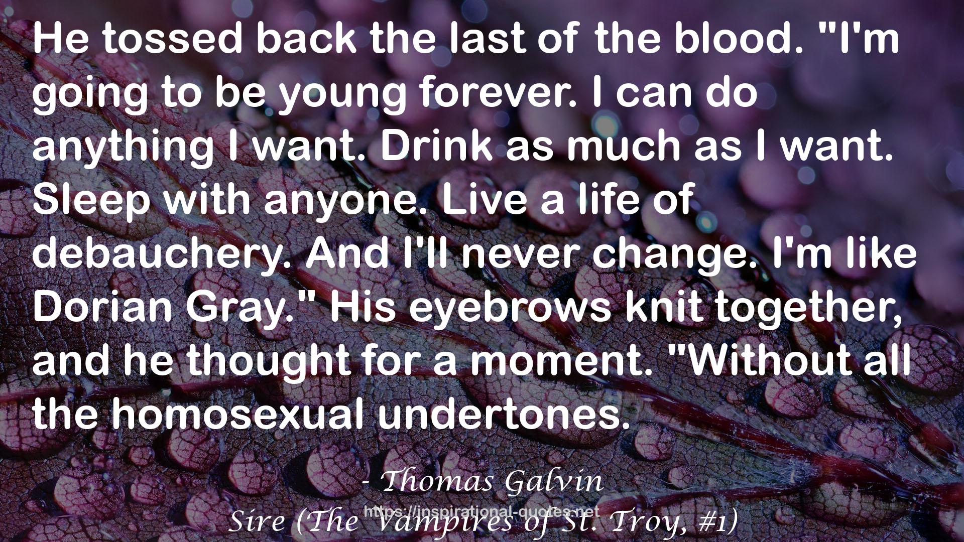 Sire (The Vampires of St. Troy, #1) QUOTES