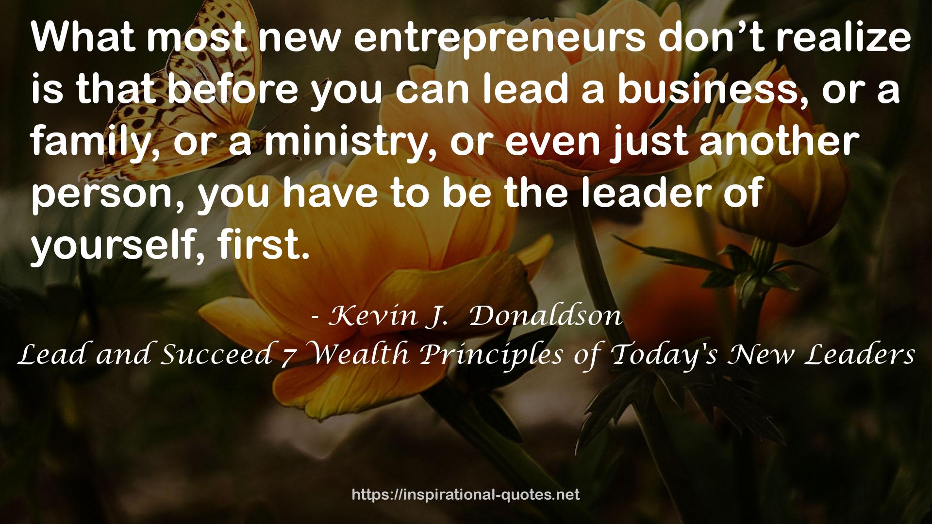 Lead and Succeed 7 Wealth Principles of Today's New Leaders QUOTES