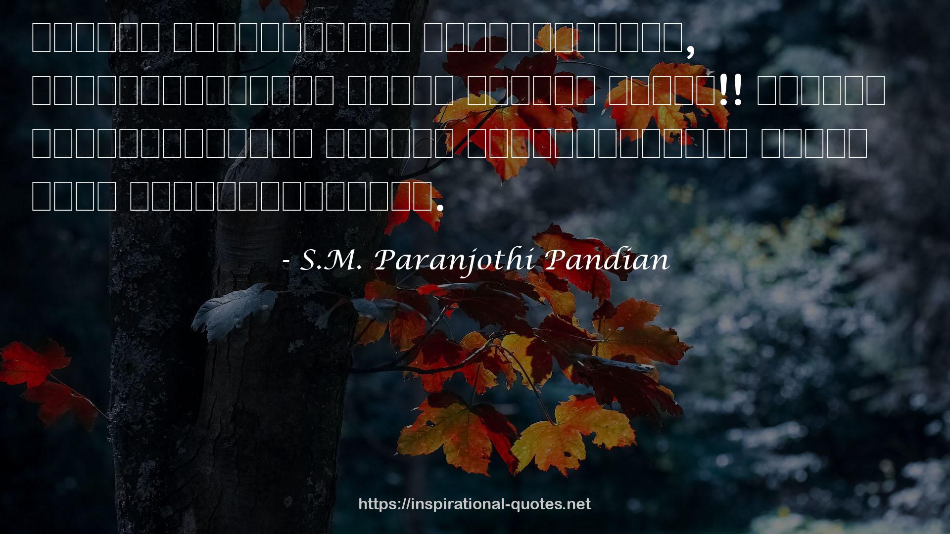 S.M. Paranjothi Pandian QUOTES