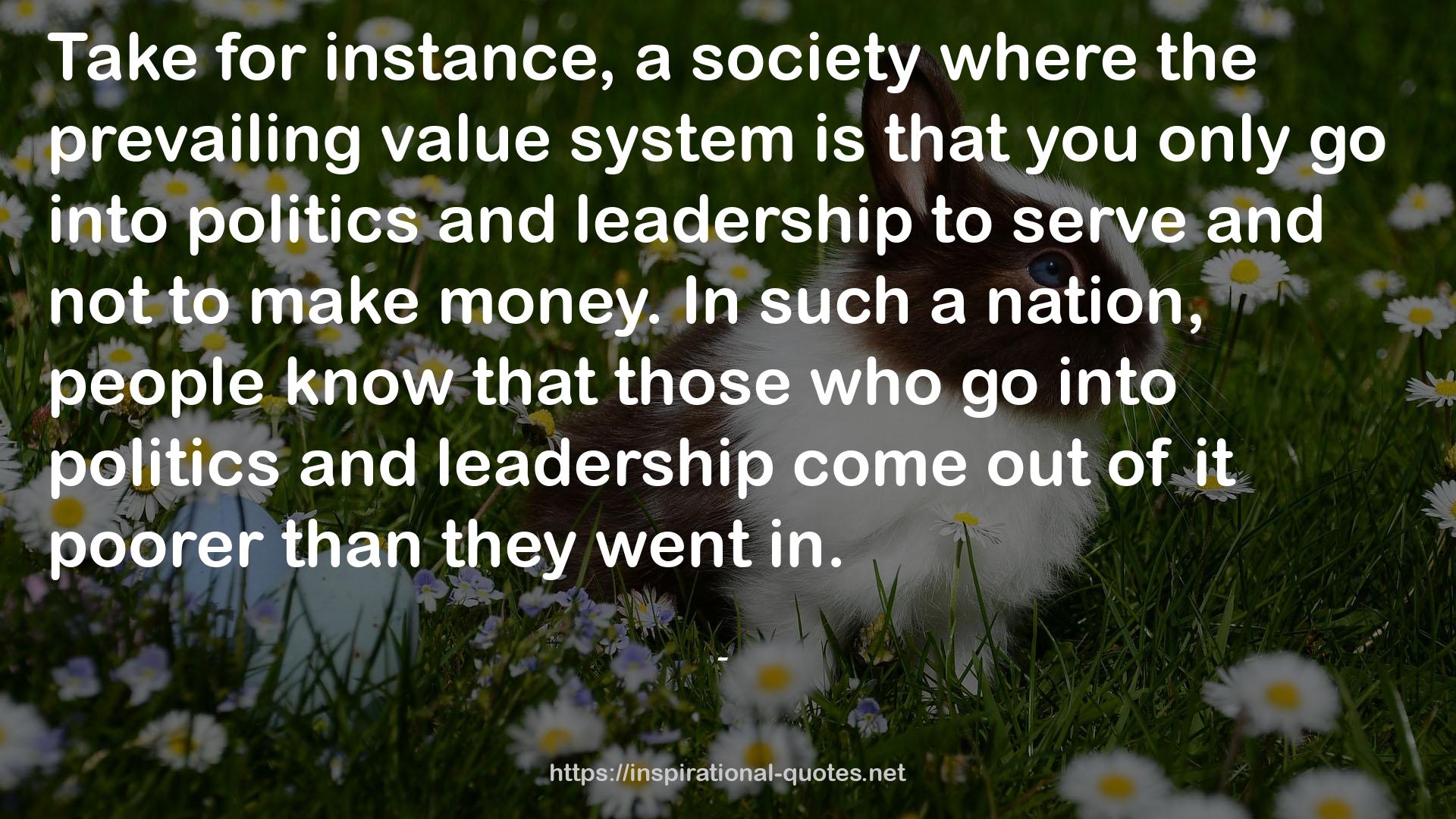 the prevailing value system  QUOTES