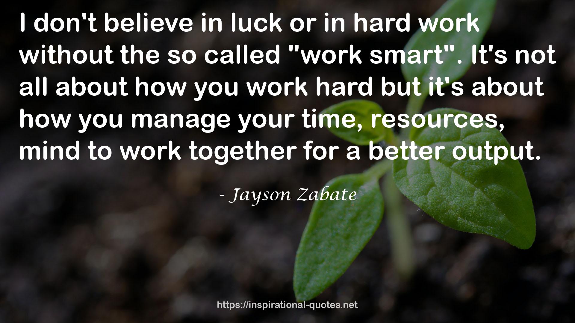 Jayson Zabate QUOTES