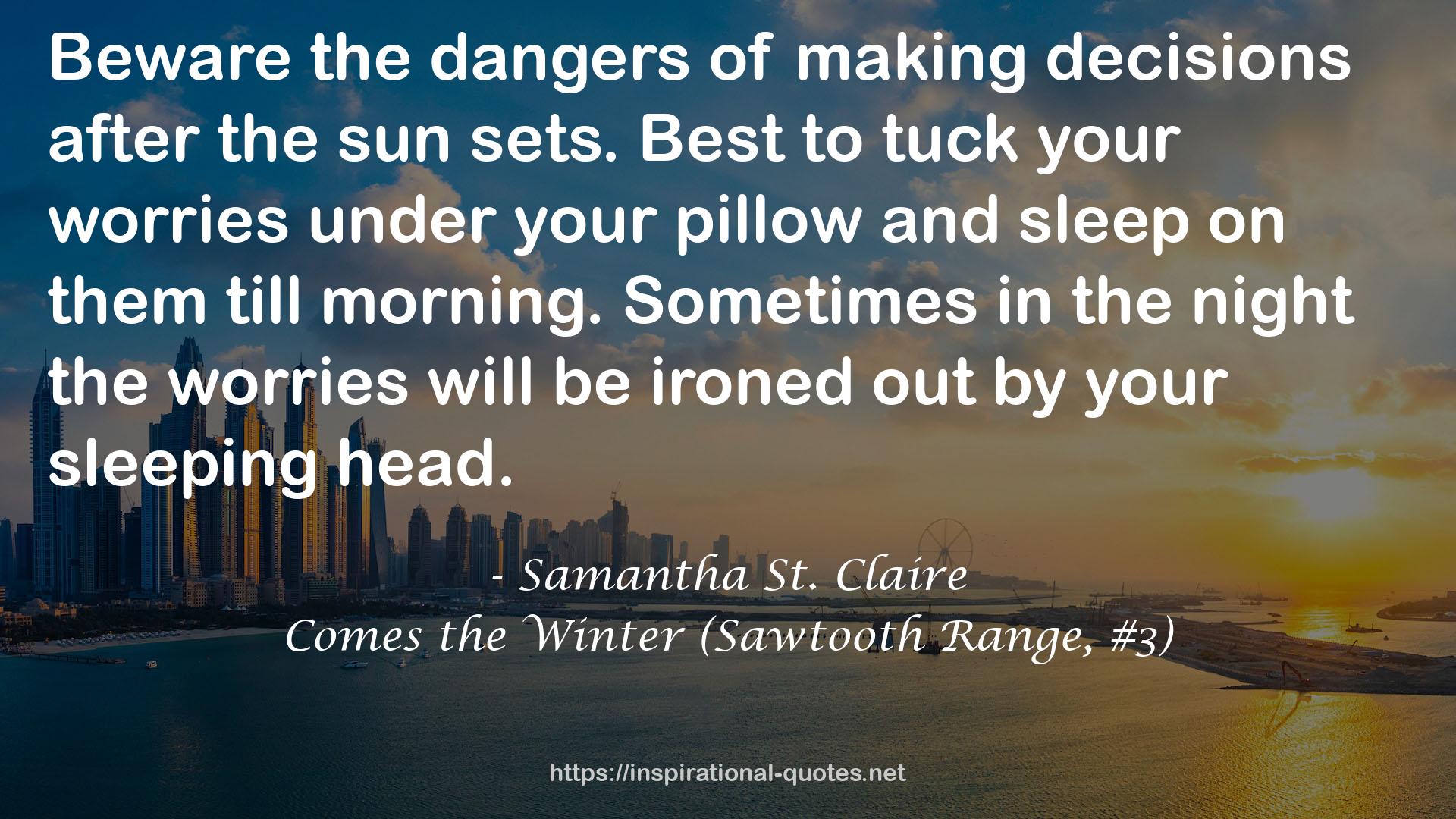 Comes the Winter (Sawtooth Range, #3) QUOTES