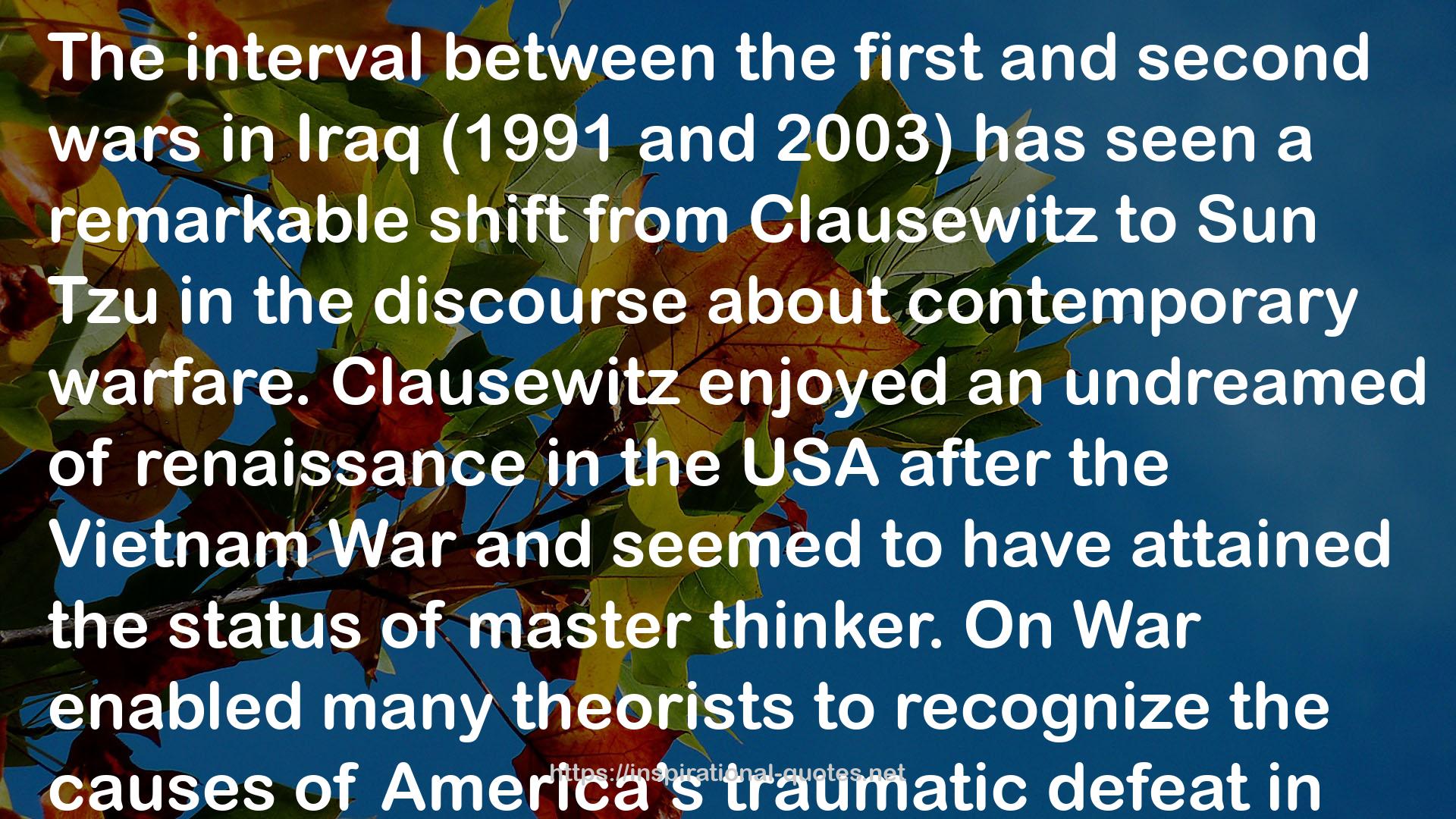 Clausewitz's Puzzle: The Political Theory of War QUOTES