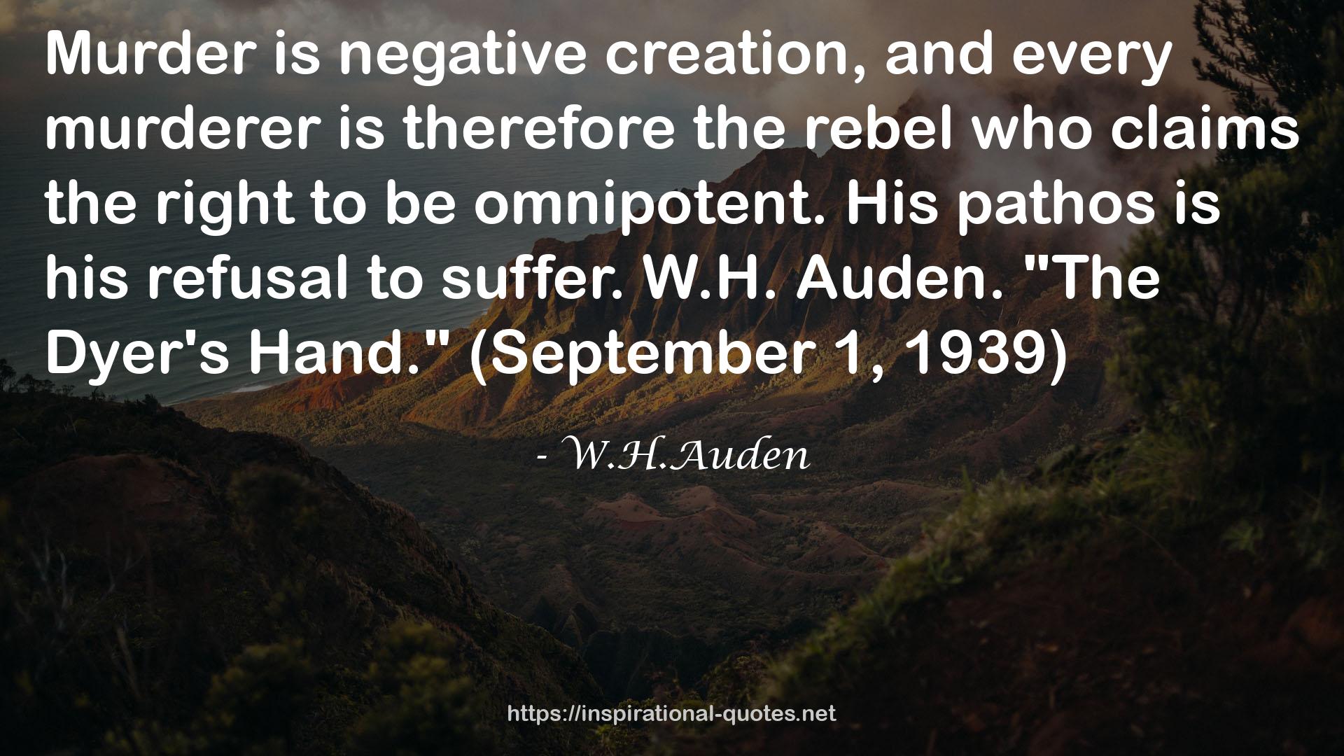 W.H.Auden QUOTES