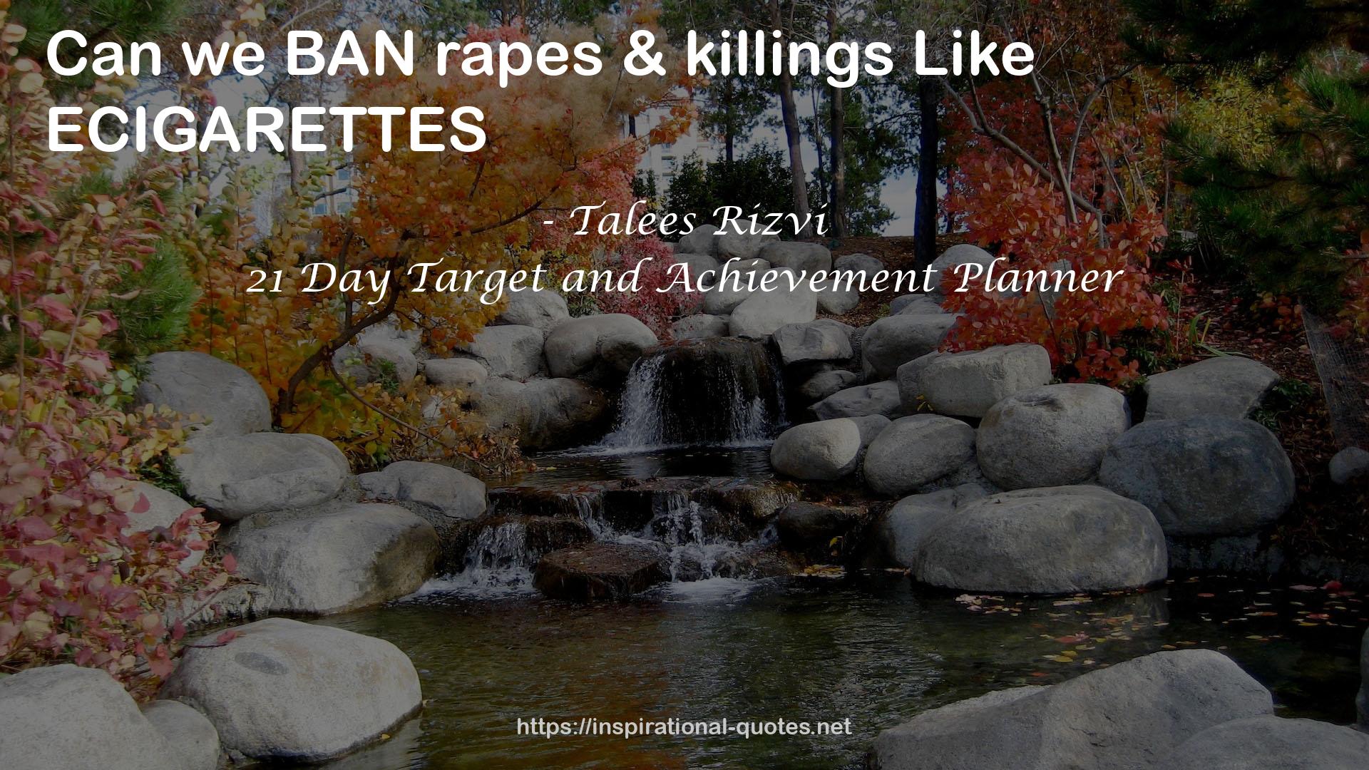 21 Day Target and Achievement Planner QUOTES