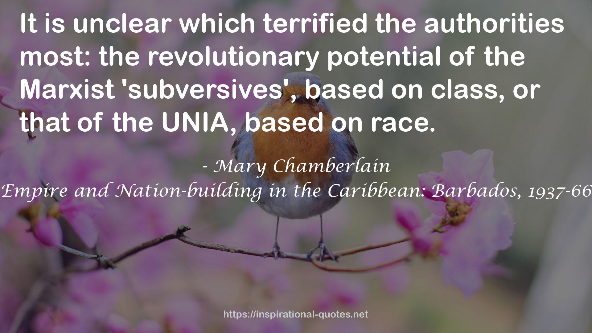 Empire and Nation-building in the Caribbean: Barbados, 1937-66 QUOTES