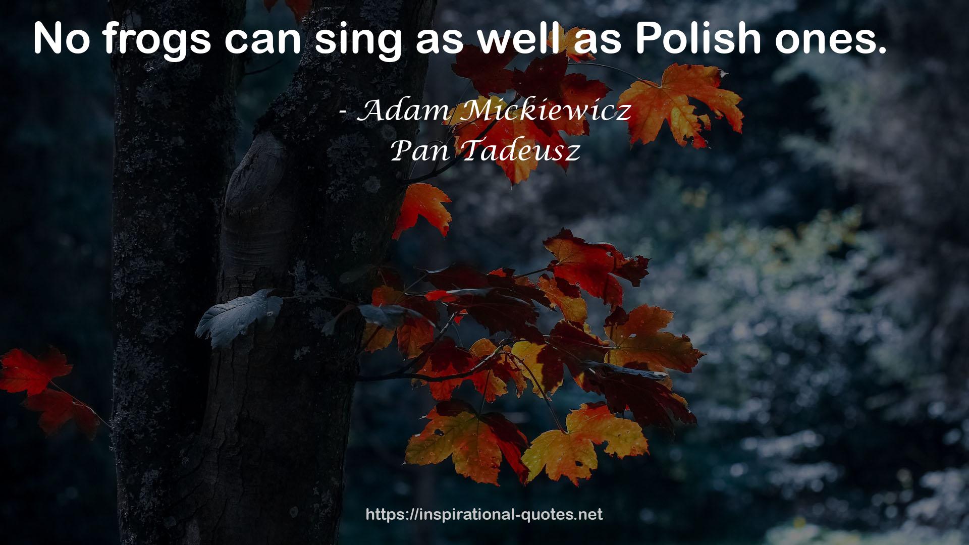 Pan Tadeusz QUOTES