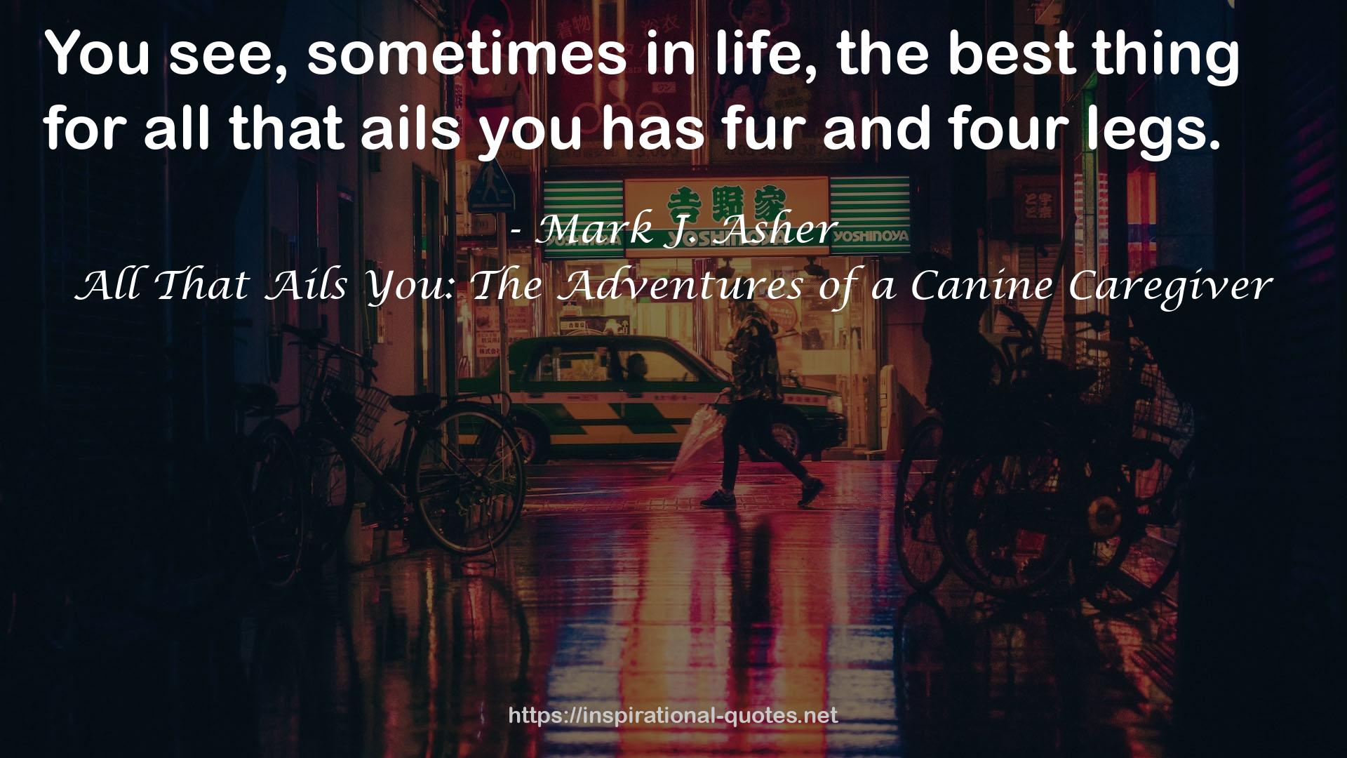 All That Ails You: The Adventures of a Canine Caregiver QUOTES