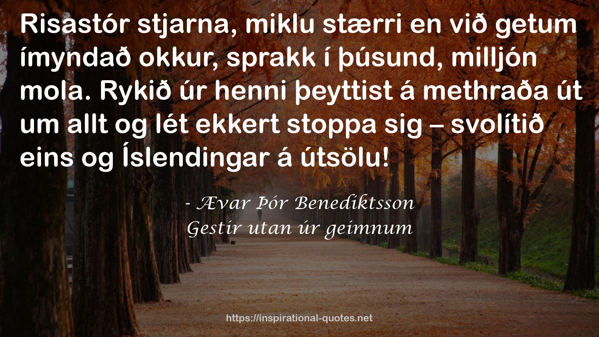 Ævar Þór Benediktsson QUOTES