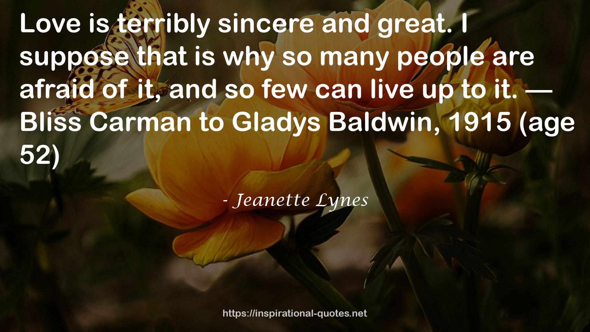 Jeanette Lynes QUOTES