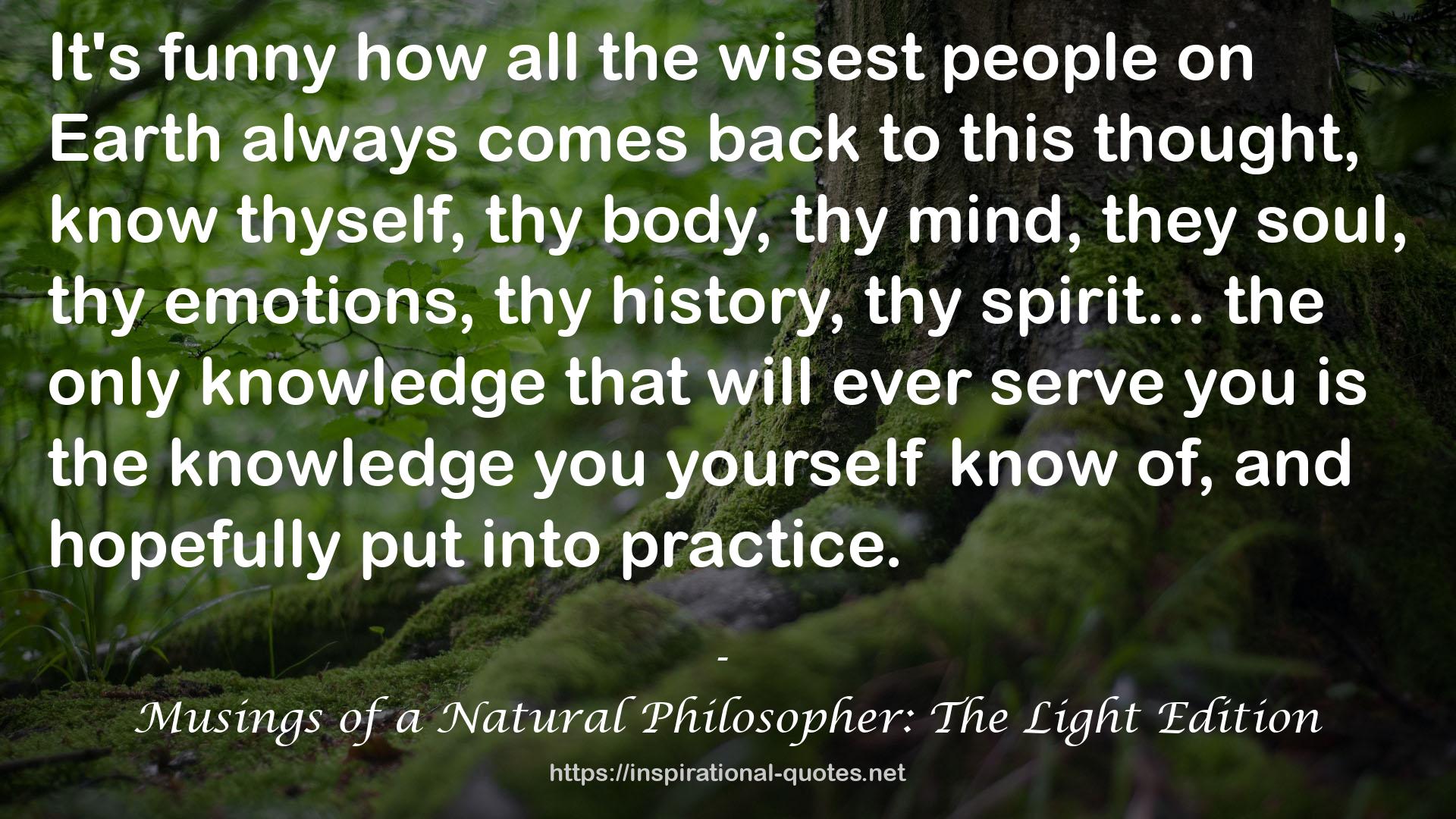 Musings of a Natural Philosopher: The Light Edition QUOTES