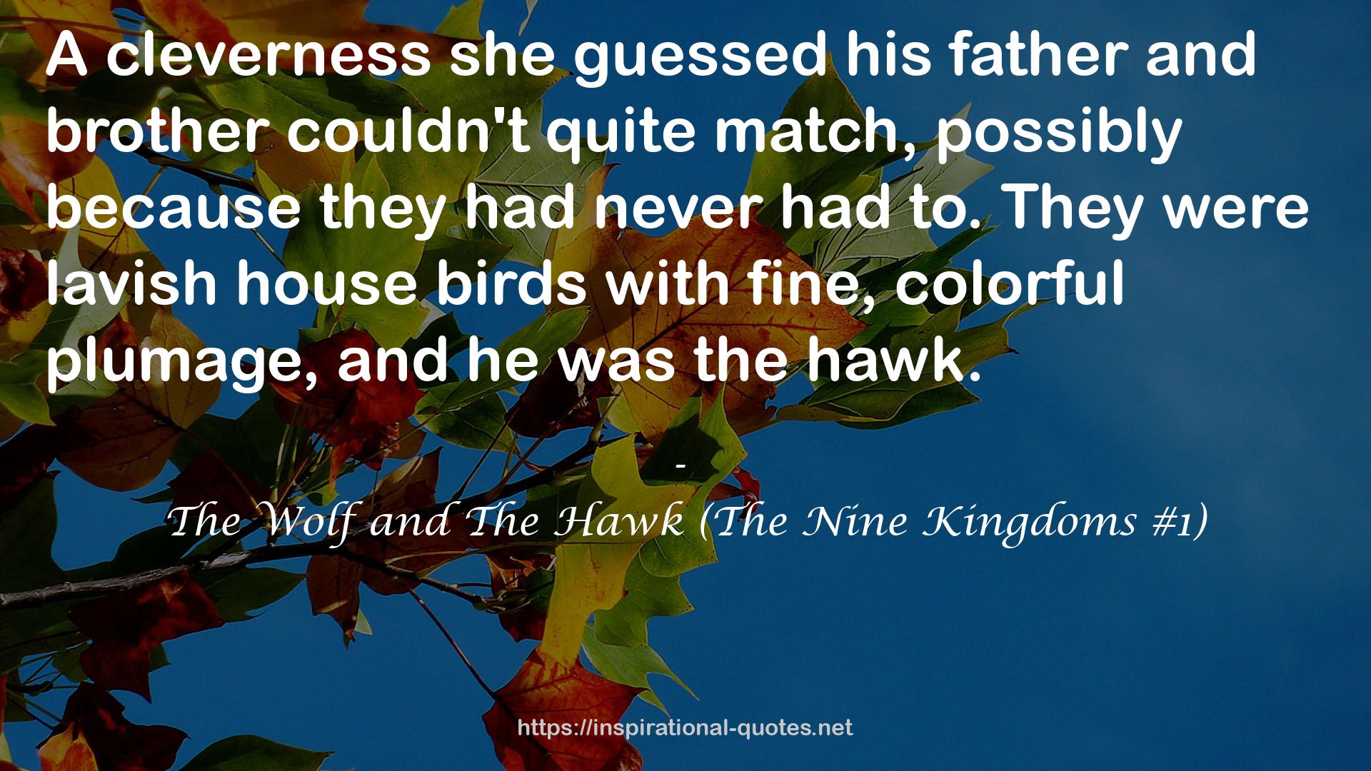 The Wolf and The Hawk (The Nine Kingdoms #1) QUOTES