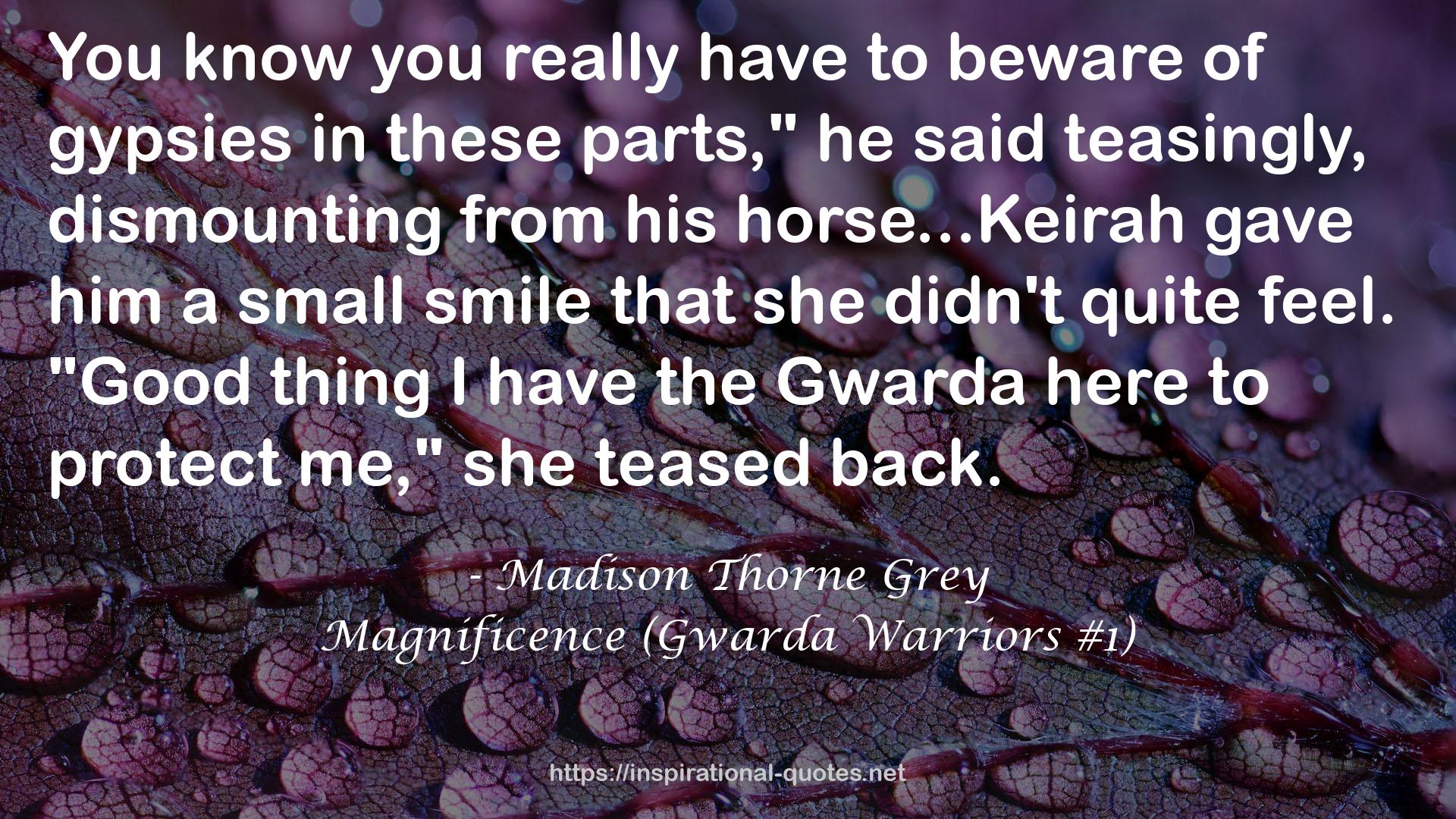 Magnificence (Gwarda Warriors #1) QUOTES