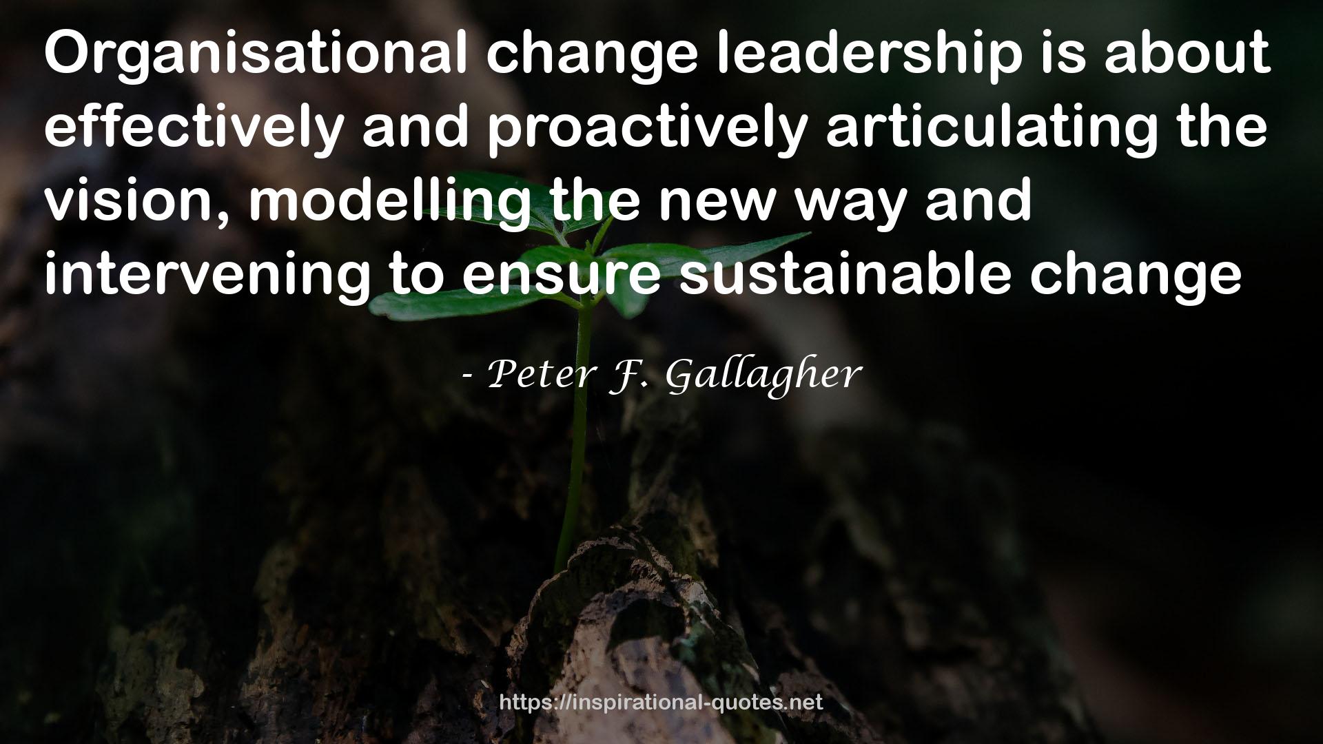 Peter F. Gallagher QUOTES