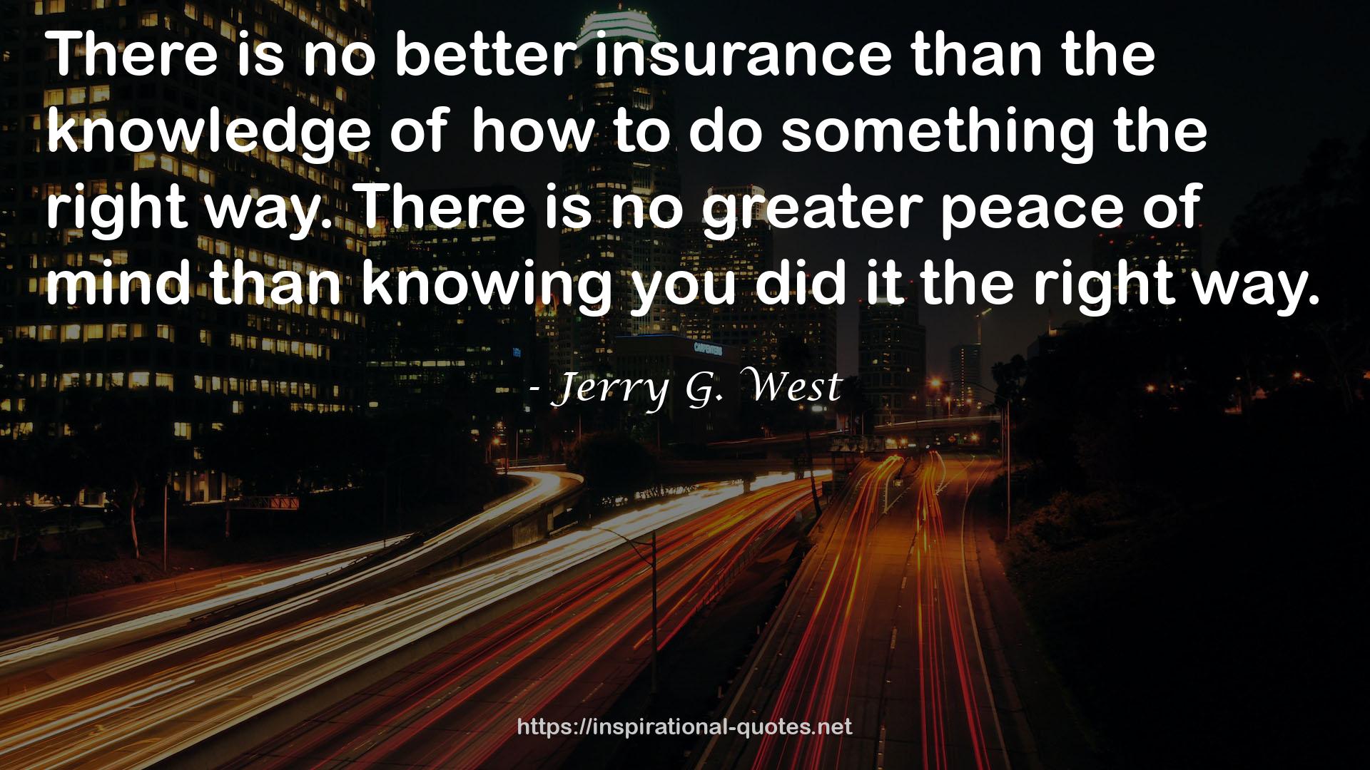 Jerry G. West QUOTES