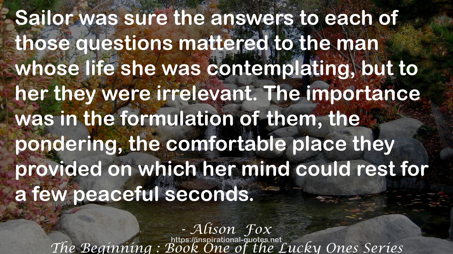 Alison  Fox QUOTES