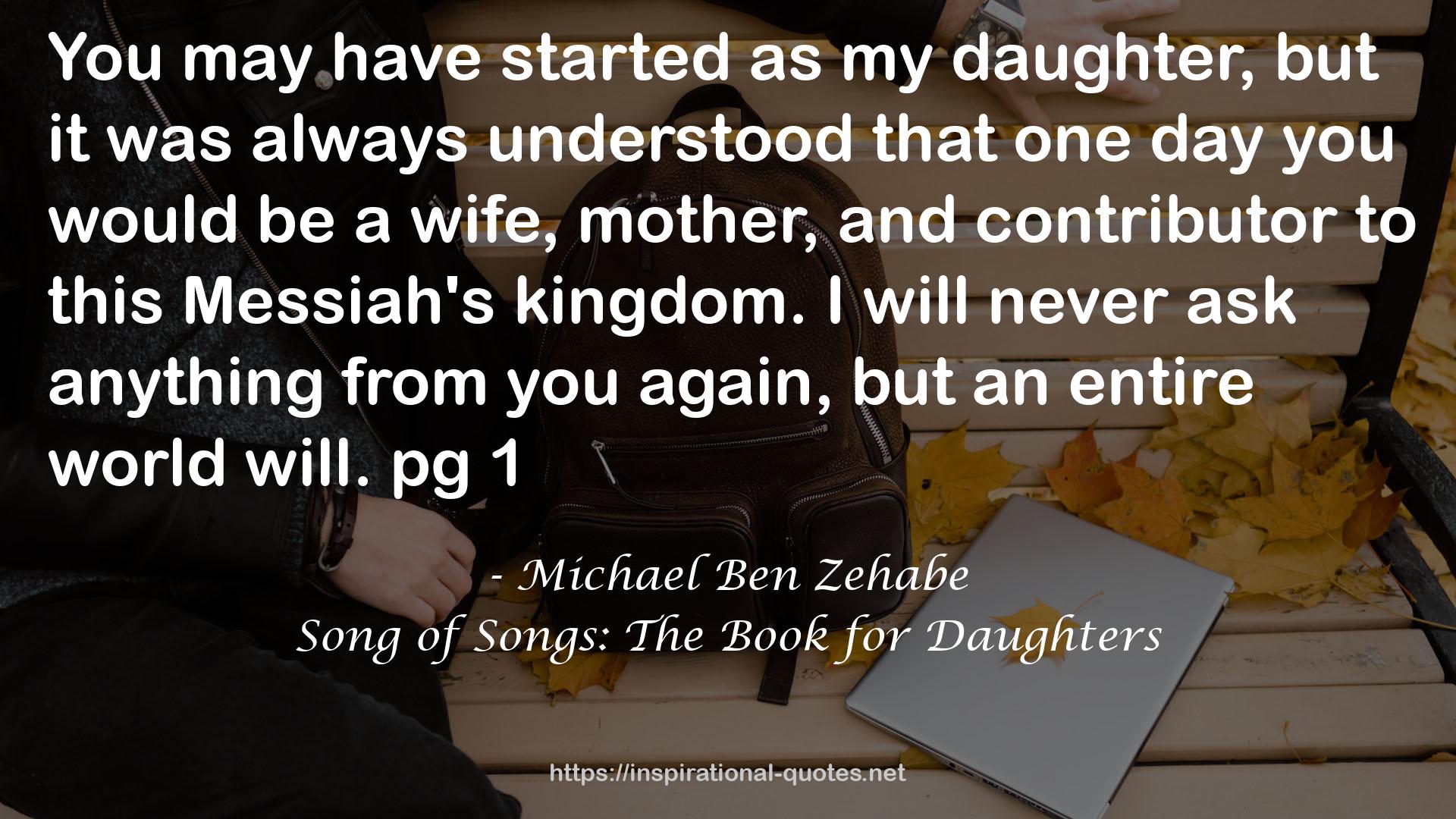 Song of Songs: The Book for Daughters QUOTES