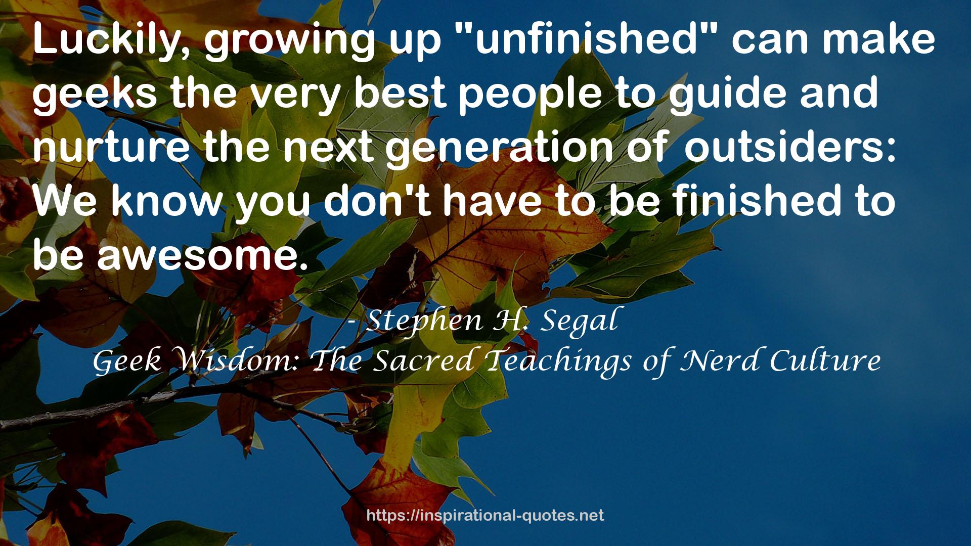 Geek Wisdom: The Sacred Teachings of Nerd Culture QUOTES