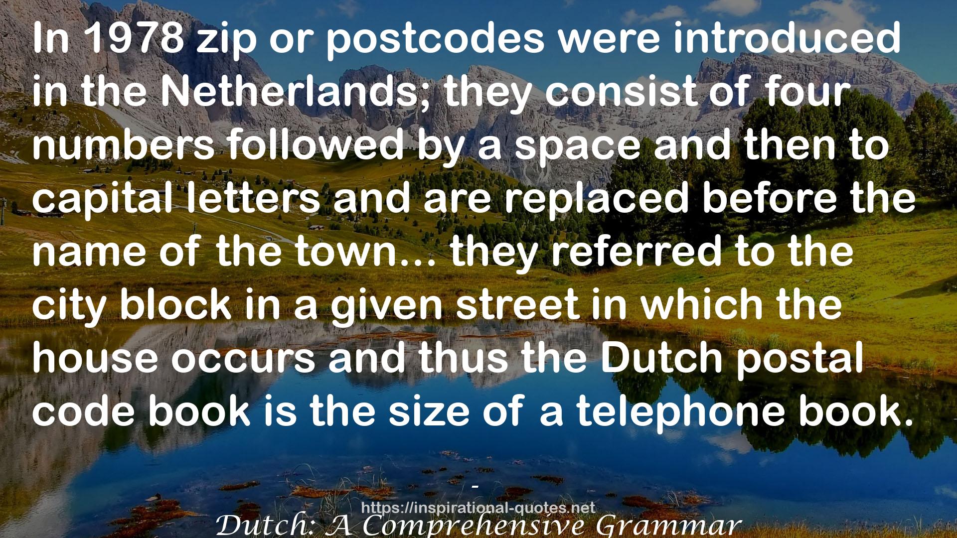 Dutch: A Comprehensive Grammar QUOTES