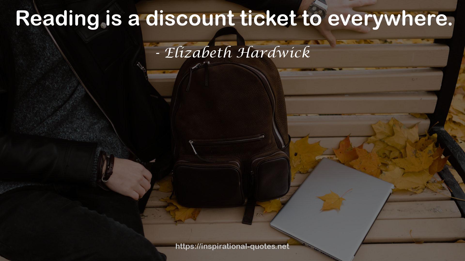 a discount ticket  QUOTES