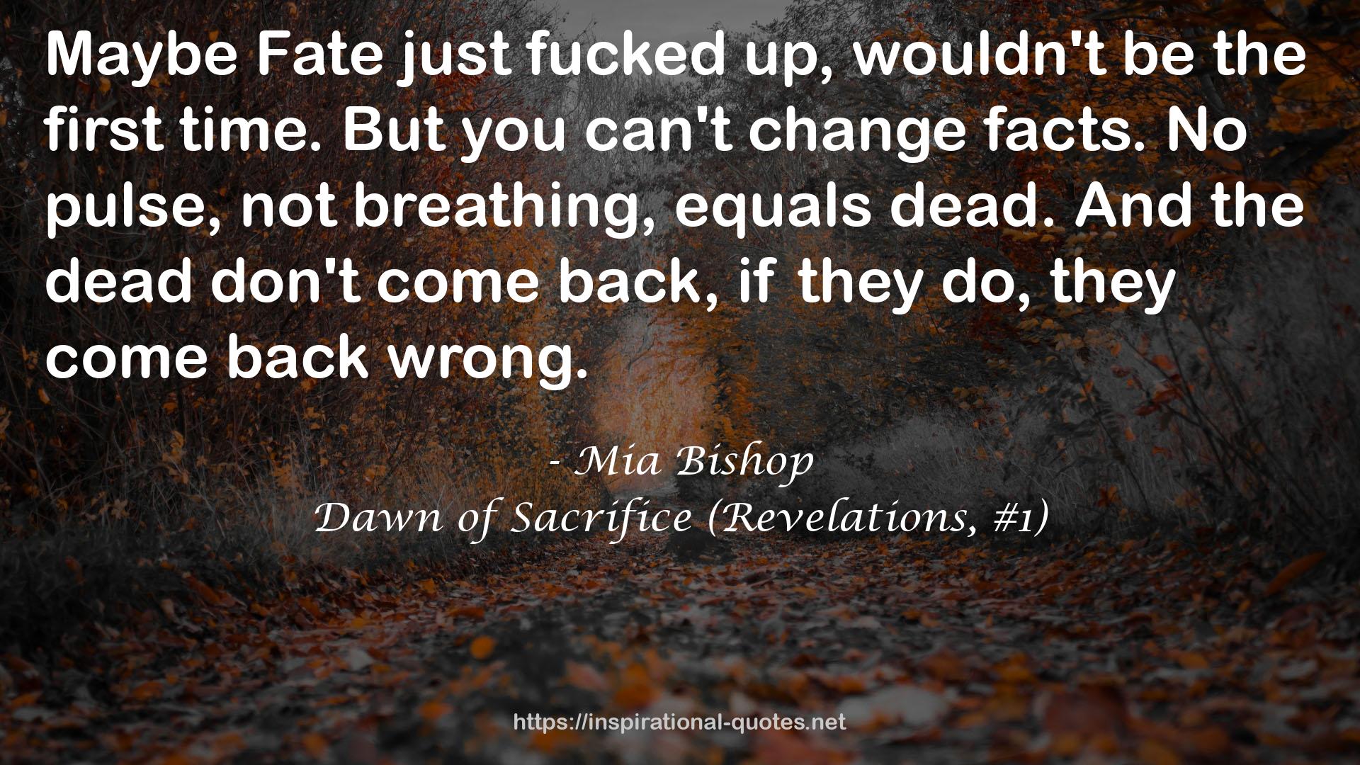 Dawn of Sacrifice (Revelations, #1) QUOTES