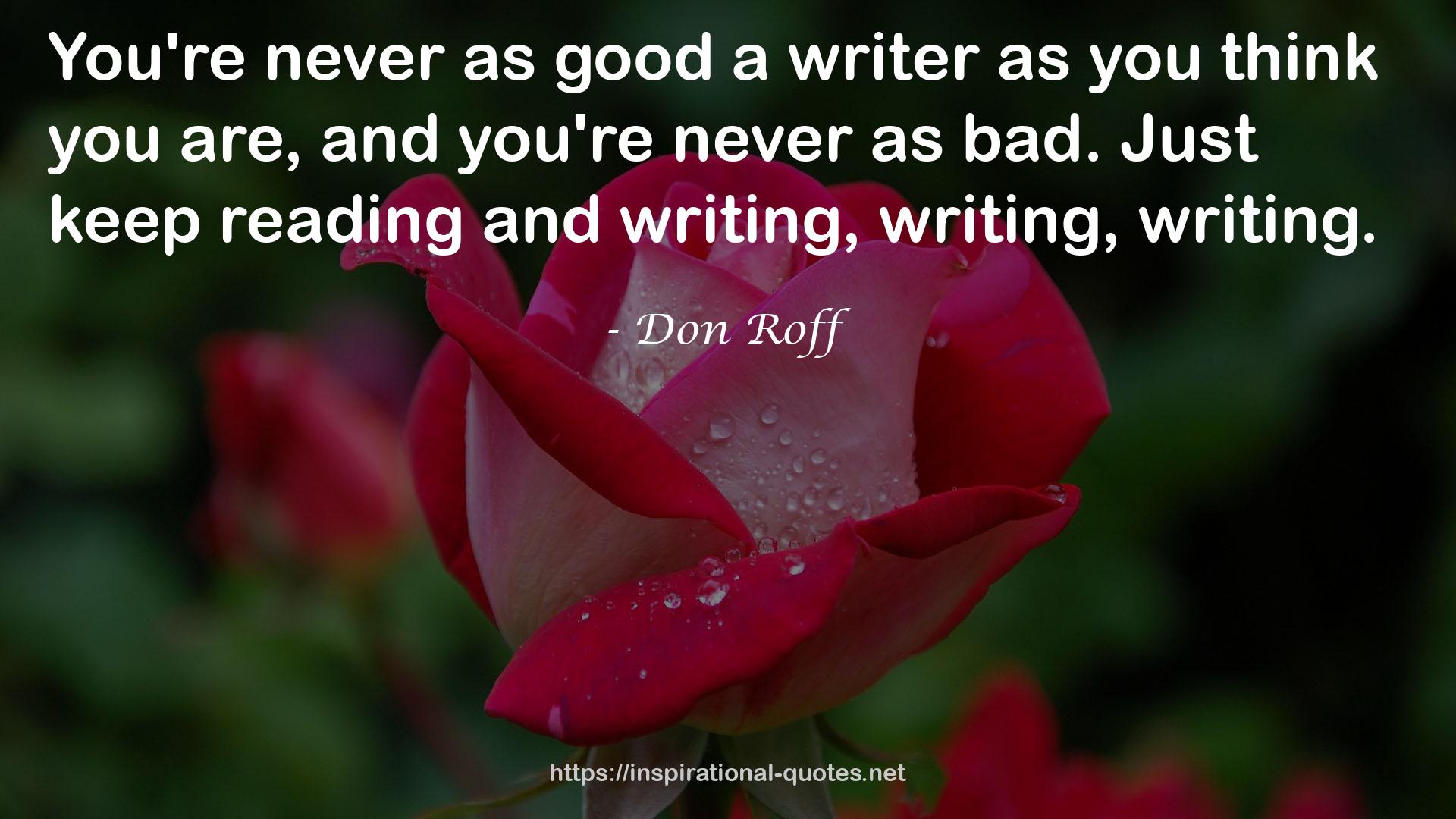 as good a writer  QUOTES
