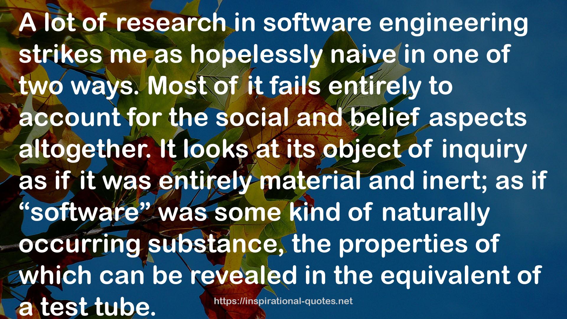 The Leprechauns of Software Engineering QUOTES