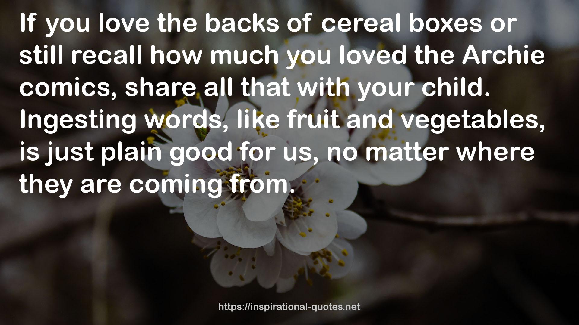 cereal boxes  QUOTES