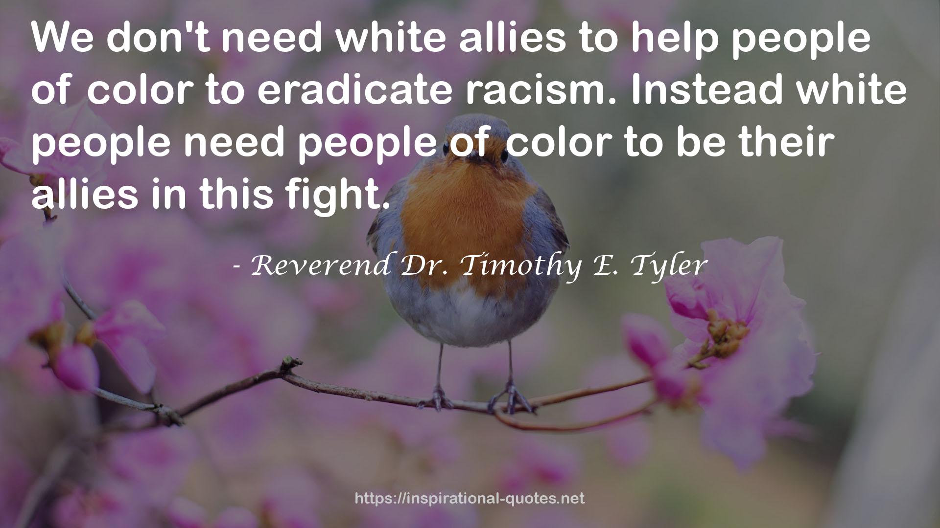Reverend Dr. Timothy E. Tyler QUOTES