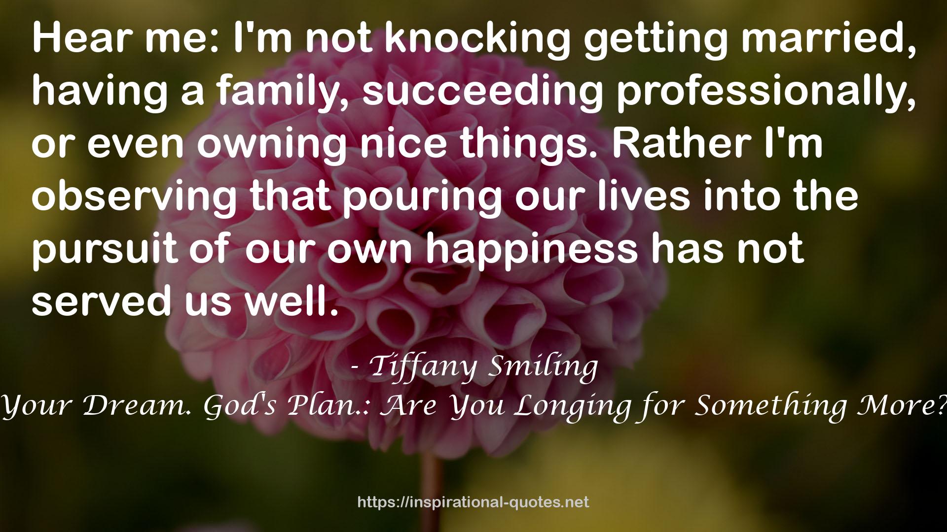 Your Dream. God's Plan.: Are You Longing for Something More? QUOTES