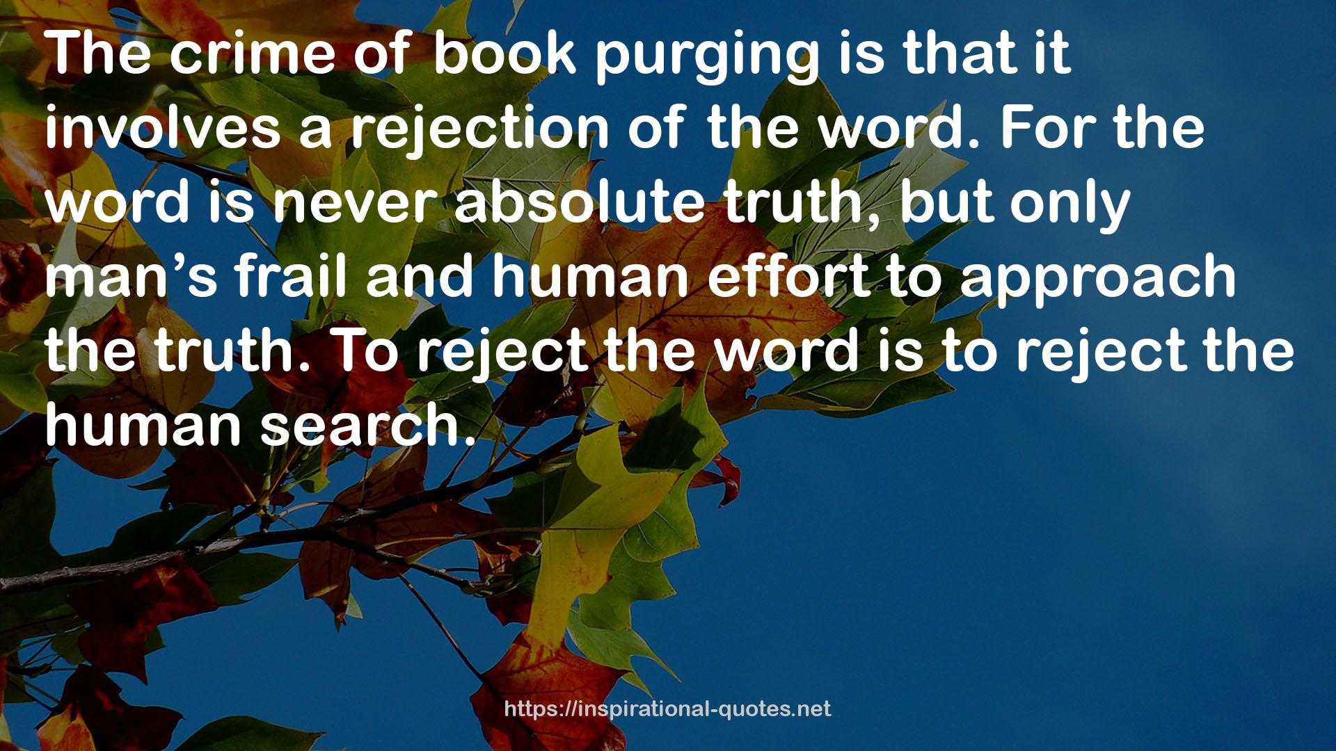 book purging  QUOTES