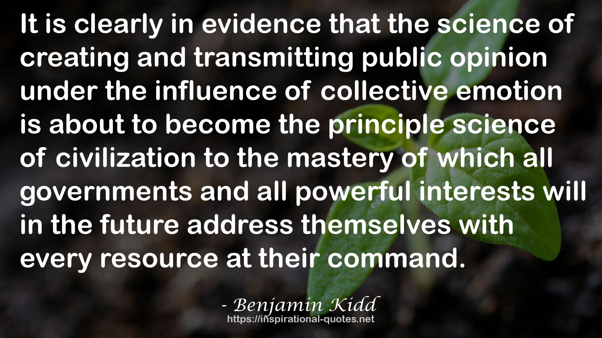 Benjamin Kidd QUOTES